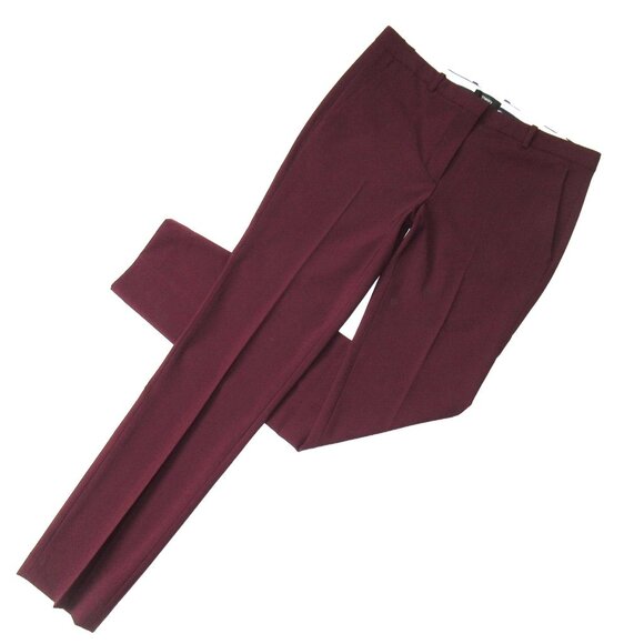NWT THEORY Hartsdale in Dark Currant New Stretch Wool Slim Ankle Pants 4